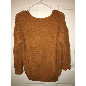 Size L Mustard Yellow Knitted Sweater!